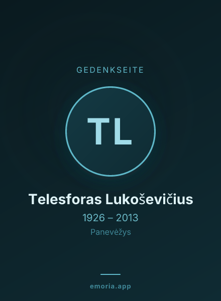 Gedenkportrait von Telesforas Lukoševičius