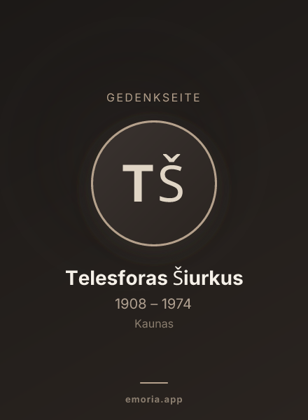 Gedenkportrait von Telesforas Šiurkus