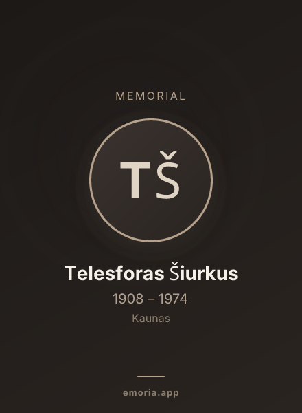 Memorial portrait of Telesforas Šiurkus