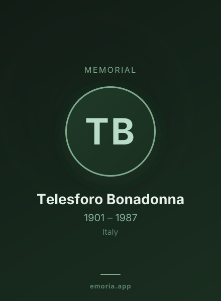 Memorial portrait of Telesforo Bonadonna