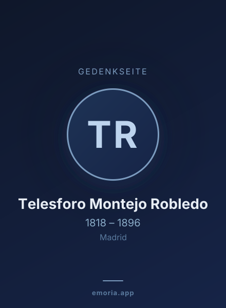 Gedenkportrait von Telesforo Montejo Robledo