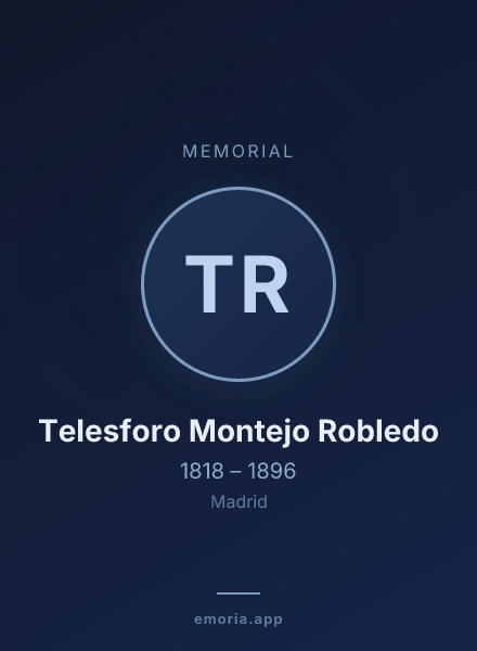 Memorial portrait of Telesforo Montejo Robledo