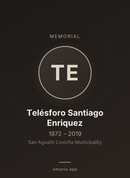 Memorial portrait of Telésforo Santiago Enriquez