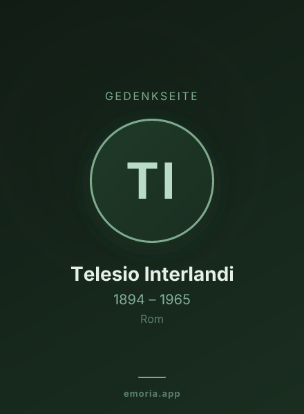 Gedenkportrait von Telesio Interlandi