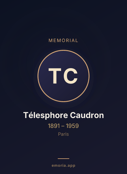 Memorial portrait of Télesphore Caudron