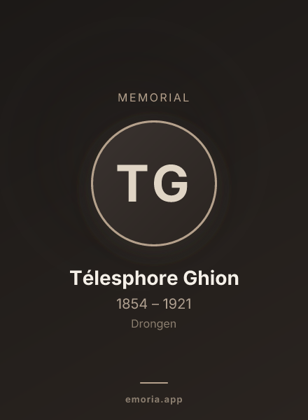 Memorial portrait of Télesphore Ghion