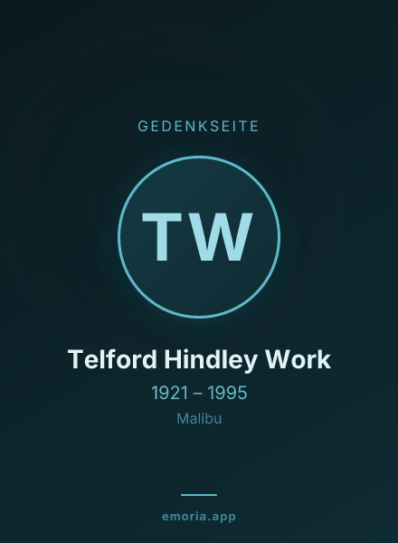 Gedenkportrait von Telford Hindley Work