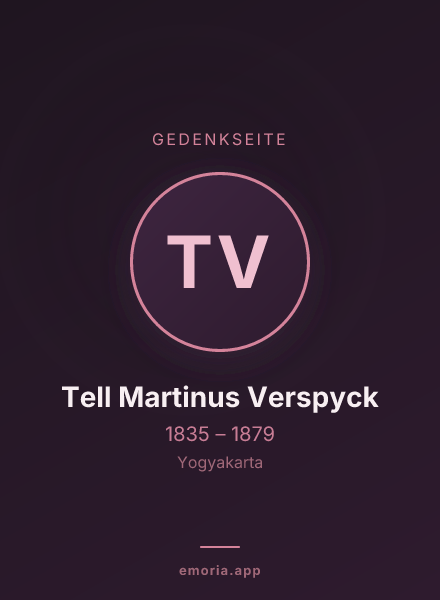 Gedenkportrait von Tell Martinus Verspyck