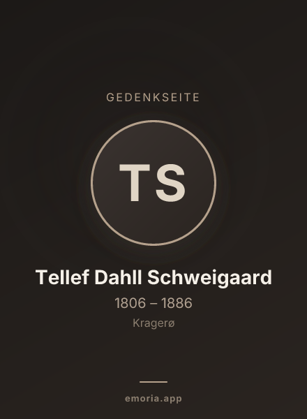 Gedenkportrait von Tellef Dahll Schweigaard