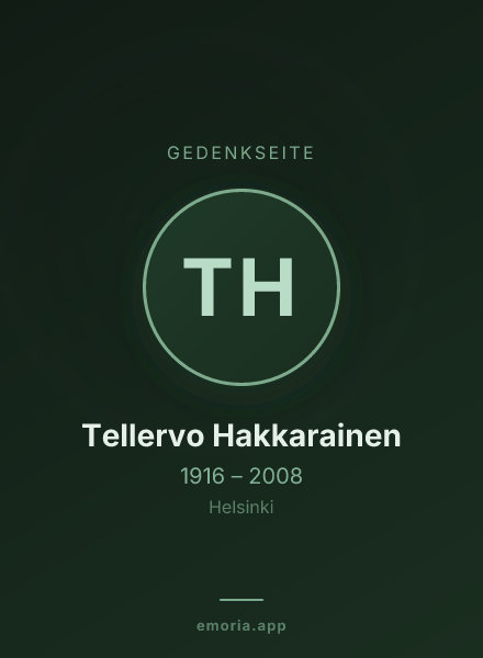 Gedenkportrait von Tellervo Hakkarainen