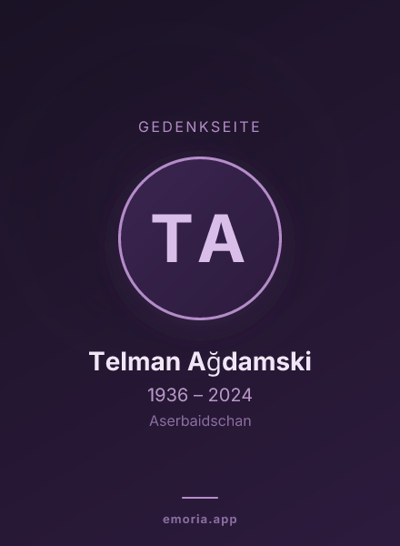 Gedenkportrait von Telman Ağdamski