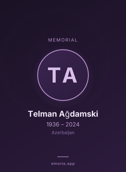 Memorial portrait of Telman Ağdamski