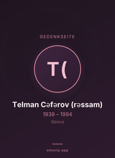 Gedenkportrait von Telman Cəfərov (rəssam)