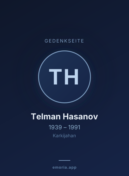 Gedenkportrait von Telman Hasanov