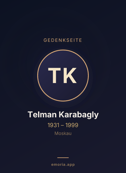Gedenkportrait von Telman Karabagly