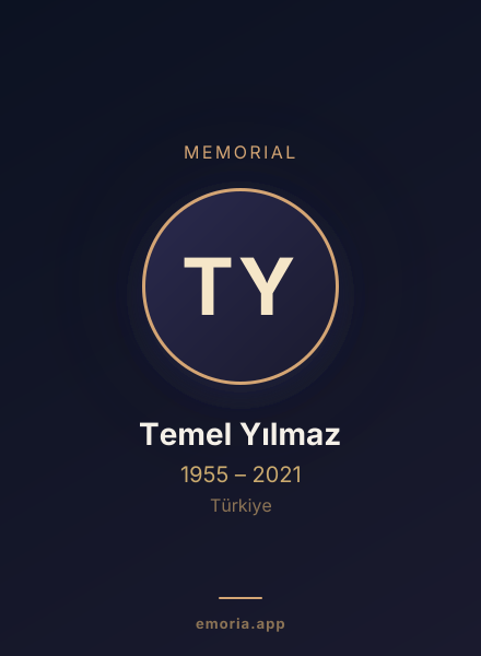 Memorial portrait of Temel Yılmaz