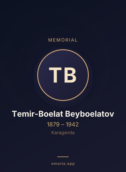 Memorial portrait of Temir-Boelat Beyboelatov