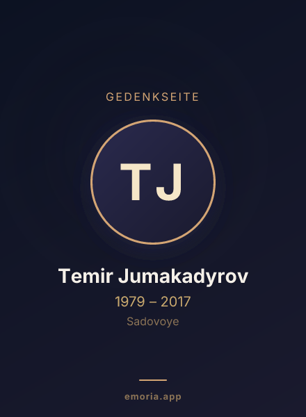 Gedenkportrait von Temir Jumakadyrov