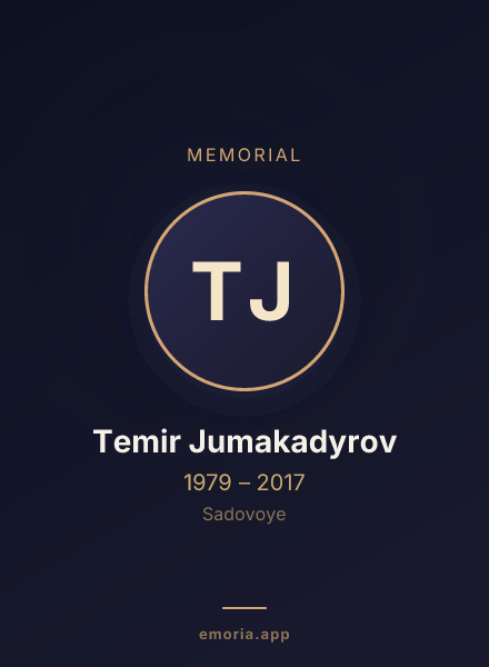 Memorial portrait of Temir Jumakadyrov