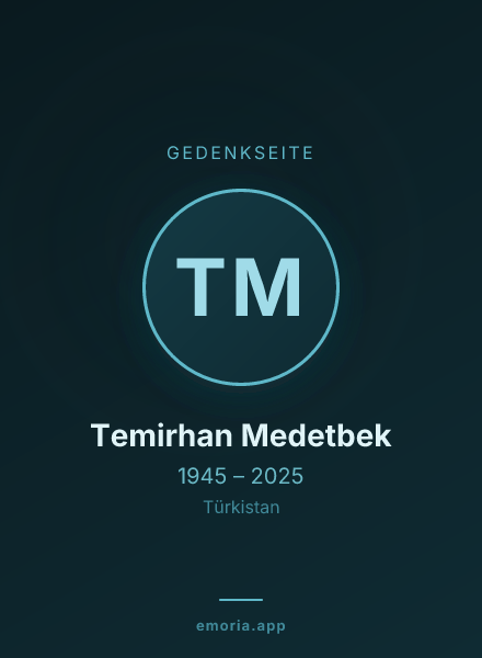 Gedenkportrait von Temirhan Medetbek