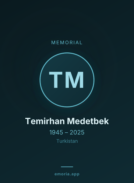 Memorial portrait of Temirhan Medetbek