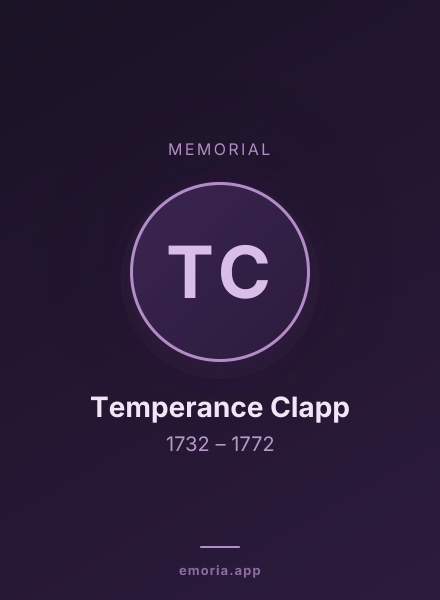 Memorial portrait of Temperance Clapp