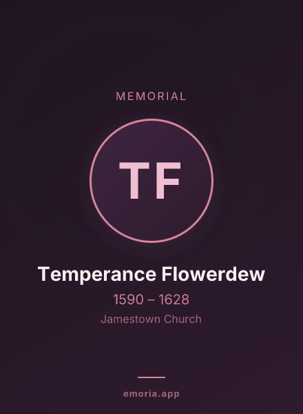 Memorial portrait of Temperance Flowerdew