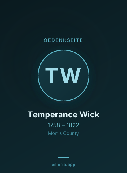 Gedenkportrait von Temperance Wick