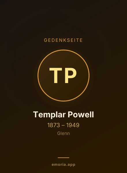 Gedenkportrait von Templar Powell