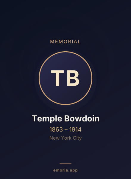 Memorial portrait of Temple Bowdoin