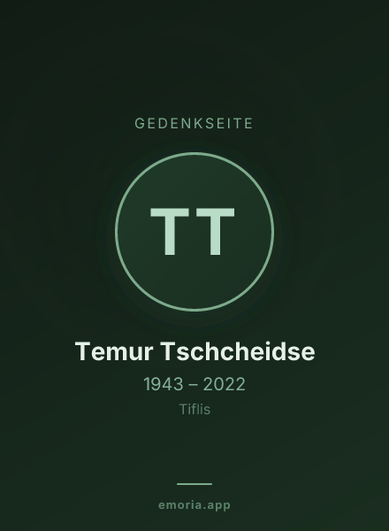Gedenkportrait von Temur Tschcheidse