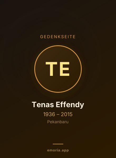 Gedenkportrait von Tenas Effendy