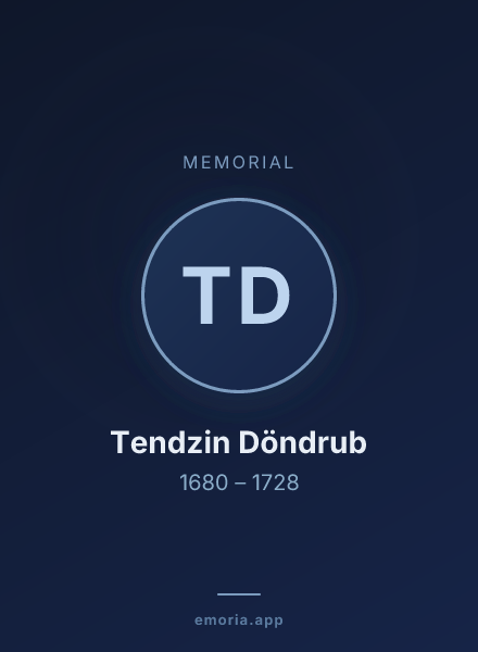 Memorial portrait of Tendzin Döndrub