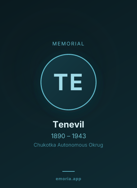 Memorial portrait of Tenevil