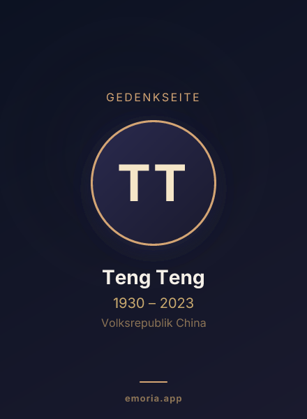 Gedenkportrait von Teng Teng