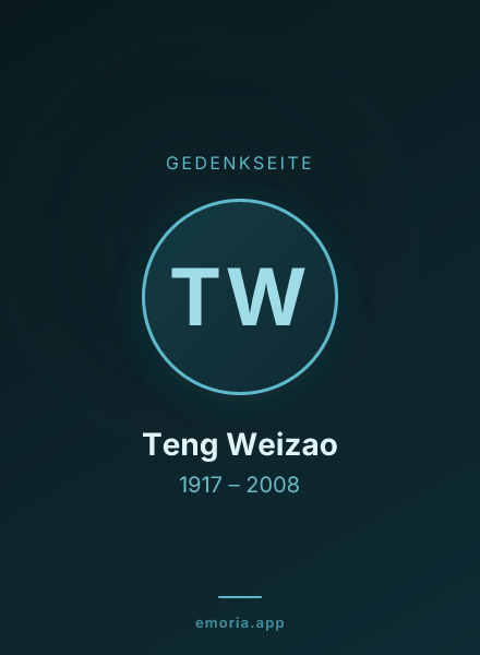 Gedenkportrait von Teng Weizao