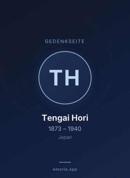 Gedenkportrait von Tengai Hori