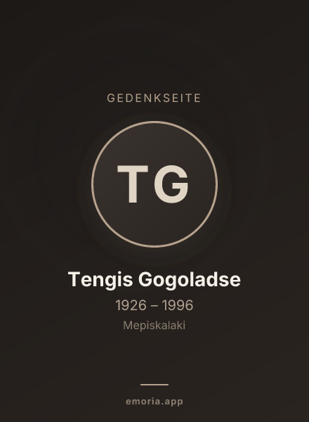Gedenkportrait von Tengis Gogoladse
