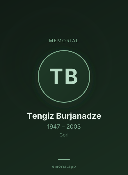 Memorial portrait of Tengiz Burjanadze
