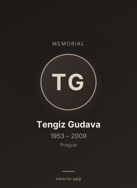 Memorial portrait of Tengiz Gudava