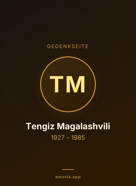 Gedenkportrait von Tengiz Magalashvili