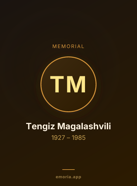 Memorial portrait of Tengiz Magalashvili