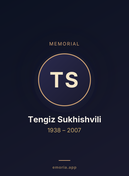 Memorial portrait of Tengiz Sukhishvili