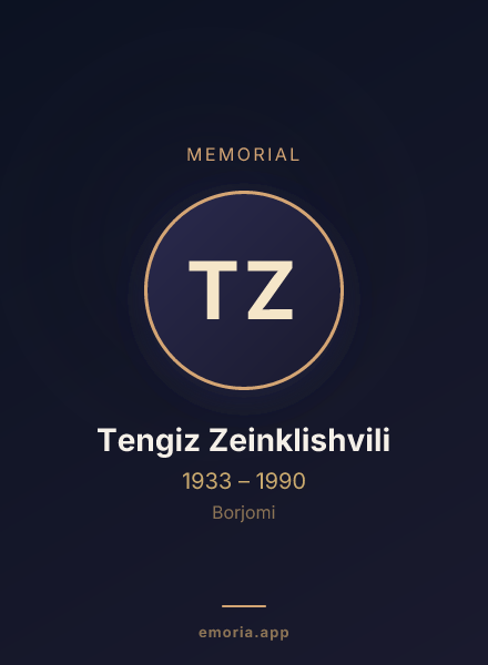 Memorial portrait of Tengiz Zeinklishvili