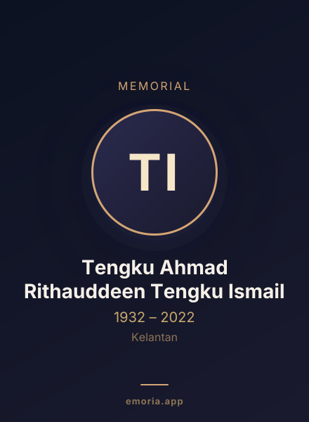 Memorial portrait of Tengku Ahmad Rithauddeen Tengku Ismail