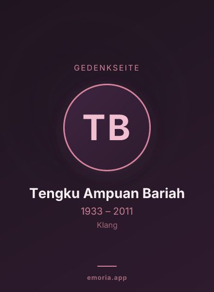 Gedenkportrait von Tengku Ampuan Bariah