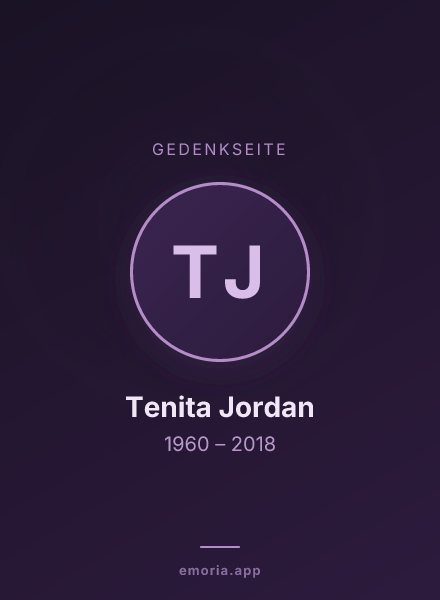 Gedenkportrait von Tenita Jordan