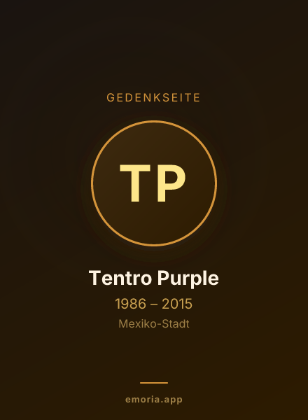 Gedenkportrait von Tentro Purple