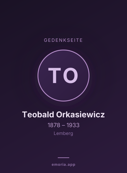 Gedenkportrait von Teobald Orkasiewicz