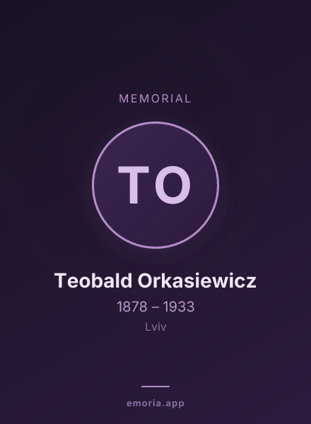 Memorial portrait of Teobald Orkasiewicz